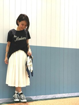 「HusHusH（ハッシュアッシュ）のアイテム（財布/小物）」を使った、Ykomさん（レディース・147cm）の夏コーディネート