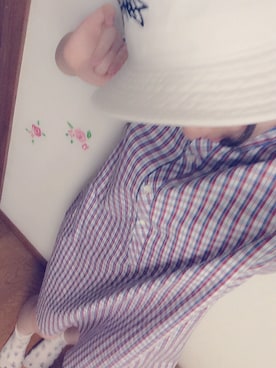「STRAWBERRY-FIELDS（ストロベリーフィールズ）のチェックワンピース（ワンピース、レッド系）」を使った、きりんさん（レディース・157cm）の夏コーディネート