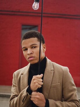 「H&M（エイチ・アンド・エム）のアイテム（ピーコート）」を使った、Malikさん（メンズ・175cm）の冬コーディネート
