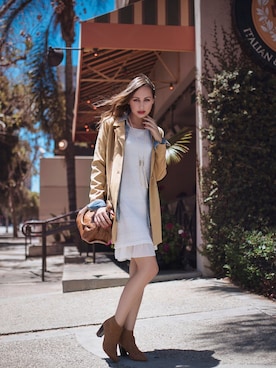 「Cameron Racy（キャメロンレイシー）のアイテム」を使った、ANNA ERSHOVAさん（レディース・170cm）の冬コーディネート