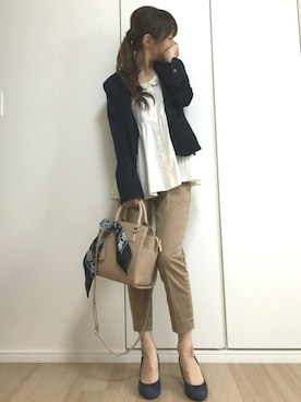 「crolla（クローラ）のアイテム（ジャケット/アウター）」を使った、すずこさん（レディース・158cm）の夏コーディネート