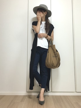 mutsumi　SLOBE IENA　ニットジレ*ベージュ SLOBE IENAのアイテム（ベージュ系）を使った「ジレ」の人気