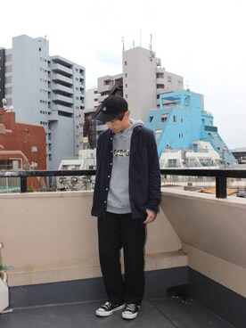 「坩堝（ルツボ）のアイテム」を使った、ocさん（メンズ・171cm）の秋コーディネート