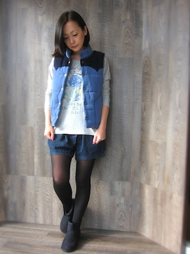 「Factor=（ファクターイコール）のアイテム（シューズ）」を使った、mikiさん（レディース・157cm）の秋コーディネート