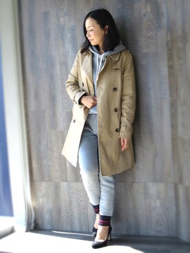 「アイテム（トレンチコート）」を使った、mikiさん（レディース・157cm・30代）の秋コーディネート