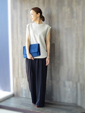 「アイテム（クラッチバッグ）」を使った、mikiさん（レディース・157cm・30代）の春コーディネート