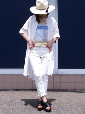 「FURFUR（ファーファー）のアイテム（Tシャツ/カットソー）」を使った、mikiさん（レディース・157cm）の春コーディネート