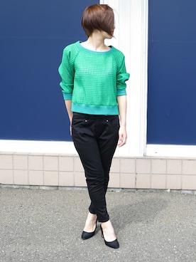 「Antgauge（アントゲージ）のアイテム」を使った、mikiさん（レディース・157cm）の春コーディネート