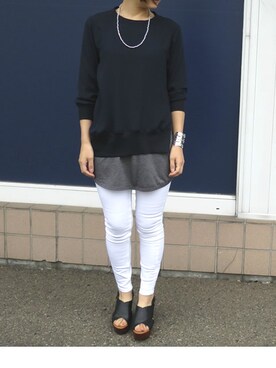 「OKIRAKU（オキラク）のアイテム」を使った、mikiさん（レディース・157cm）の春コーディネート