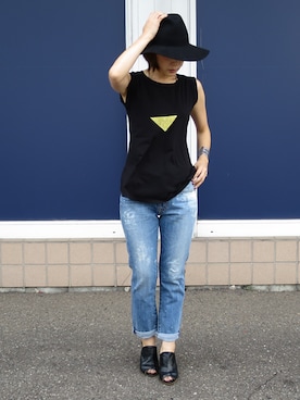 「Antgauge（アントゲージ）のアイテム」を使った、mikiさん（レディース・157cm）の夏コーディネート