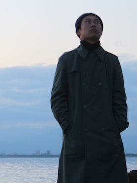 「撮影」｜「アイテム（ニットキャップ/ビーニー）」を使った、しょーさんさん（メンズ・180cm）の春コーディネート