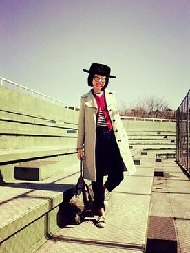 「フレンチカジュアル」｜OoorIさん（レディース・162cm）の冬コーディネート