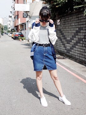 「Taichung」｜「アイテム（スタジャン）」を使った、m_haaanさん（レディース・158cm）の春コーディネート