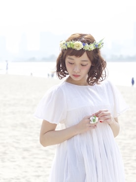 「Kastane（カスタネ）のアイテム（チュニック）」を使った、wacochacoさん（レディース・155cm）の夏コーディネート