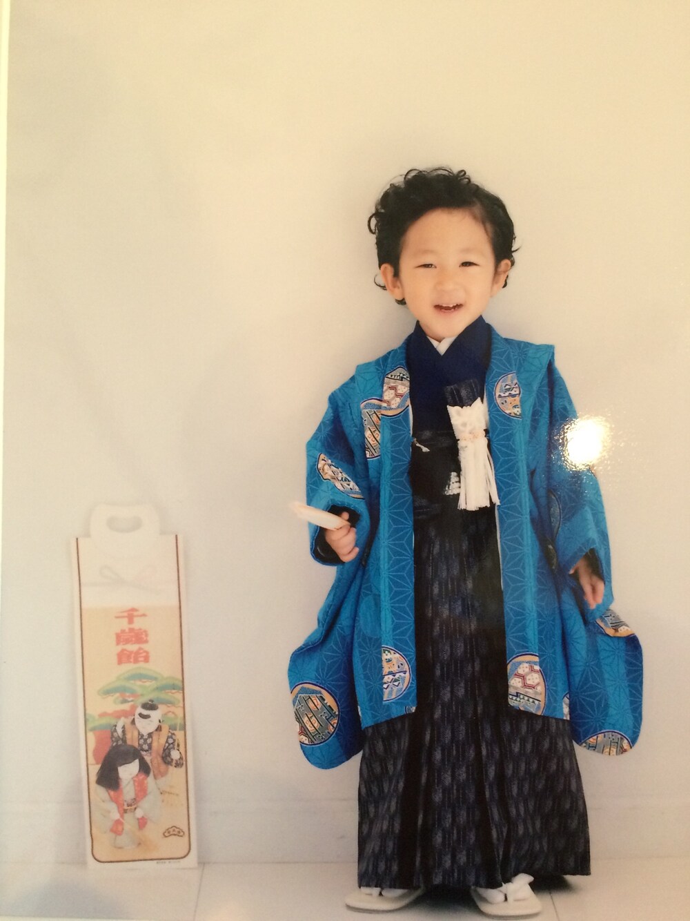 「七五三」｜「レンタルのアイテム（浴衣、ブルー系）」を使った、ryunbeさん（キッズ・90cm）の秋コーディネートの1枚目の写真