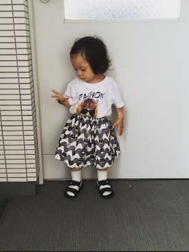 「SKR（エスケーアール）のアイテム」を使った、nnnさん（キッズ・80cm）の夏コーディネート