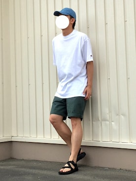 「7月WEAR夏のサンダル祭り」｜「アイテム（キャップ）」を使った、Hさん（メンズ・174cm）の夏コーディネート