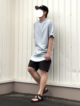 「7月WEAR夏のサンダル祭り」｜「アイテム（キャップ）」を使った、Hさん（メンズ・174cm）の夏コーディネート