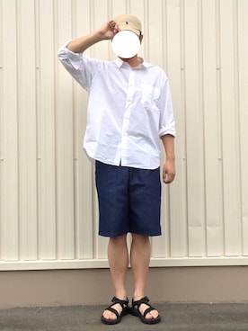 「7月WEAR夏のサンダル祭り」｜「アイテム（キャップ）」を使った、Hさん（メンズ・174cm）の夏コーディネート