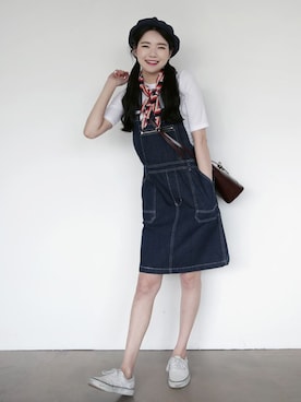 「生デニム」｜66ガールズさん（レディース・163cm）の春コーディネート