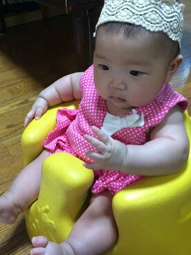 「GAP（ギャップ）のアイテム（ロンパース、ピンク系）」を使った、kikoaさん（レディース・156cm）の秋コーディネート