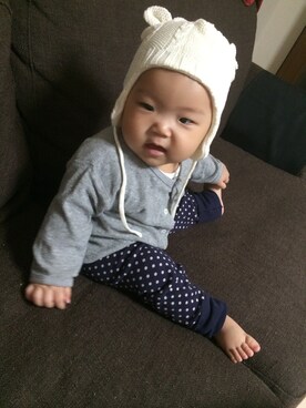 「UNIQLO（ユニクロ）のアイテム（ロンパース、パープル系）」を使った、kikoaさん（レディース・156cm）の秋コーディネート