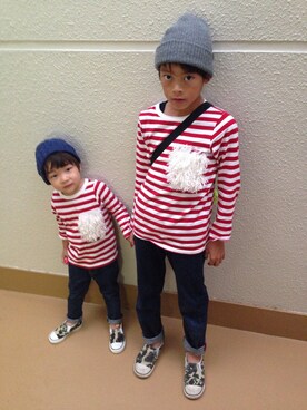 うまくんのかぞくさん（キッズ・90cm）の秋コーディネート