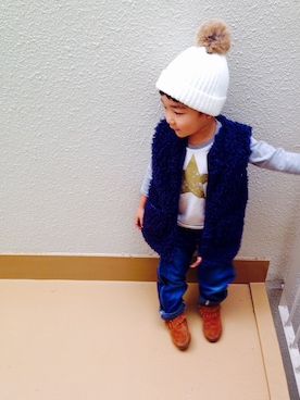 うまくんのかぞくさん（キッズ・100cm）の秋コーディネート