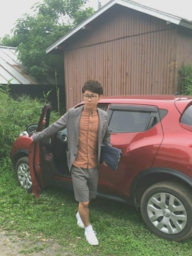 「CONVERSE（コンバース）のALL STAR HI（スニーカー）」を使った、Tatsuyoshiさん（メンズ・171cm）の夏コーディネート