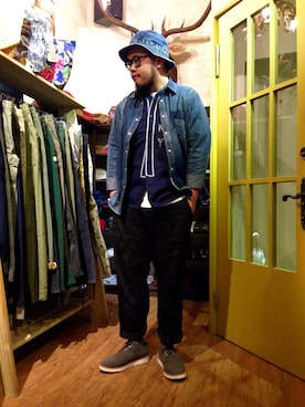 「Lafayette（ラファイエット）のアイテム」を使った、lesstaiwanさん（メンズ・182cm）の冬コーディネート