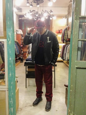 「アイテム（その他アウター）」を使った、lesstaiwanさん（メンズ・180cm）の冬コーディネート