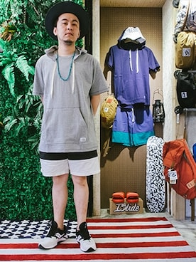 「Lafayette（ラファイエット）のアイテム」を使った、lesstaiwanさん（メンズ・170cm）の夏コーディネート