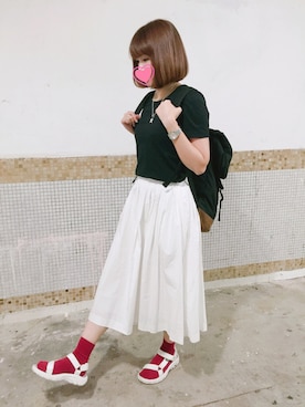 「Teva（テバ）のアイテム」を使った、えんさん（レディース・158cm）の夏コーディネート