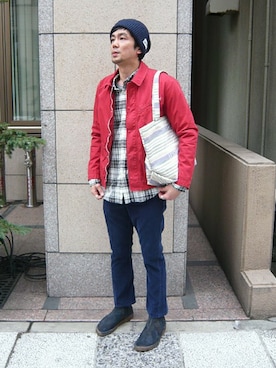 「nonnative（ノンネイティブ）のアイテム（ブーツ）」を使った、KAMEさん（メンズ・172cm）の春コーディネート