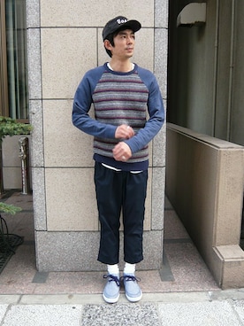 「nonnative（ノンネイティブ）のアイテム（キャップ）」を使った、KAMEさん（メンズ・172cm）の春コーディネート
