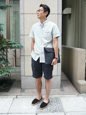 「nonnative（ノンネイティブ）のアイテム（その他シューズ）」を使った、KAMEさん（メンズ・172cm）の夏コーディネート