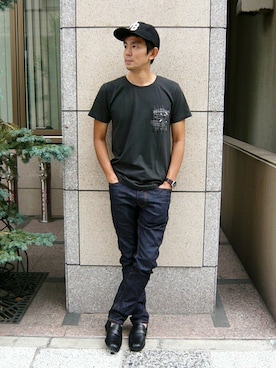 「nonnative（ノンネイティブ）のアイテム（Tシャツ/カットソー）」を使った、KAMEさん（メンズ・172cm）の夏コーディネート