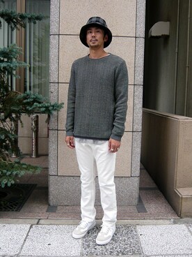「nonnative（ノンネイティブ）のアイテム（ハット）」を使った、KAMEさん（メンズ・172cm）の秋コーディネート