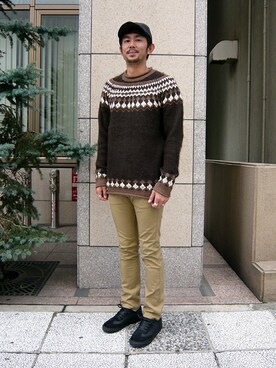 「nonnative（ノンネイティブ）のアイテム（キャップ）」を使った、KAMEさん（メンズ・172cm）の秋コーディネート