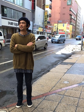 「nonnative（ノンネイティブ）のアイテム（スニーカー）」を使った、KAMEさん（メンズ・172cm）の春コーディネート