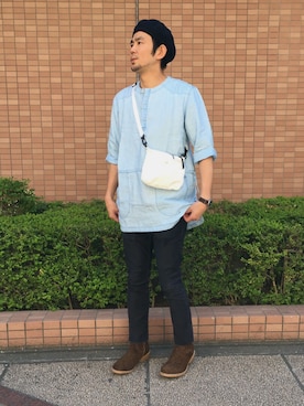 「nonnative（ノンネイティブ）のアイテム（ブーツ）」を使った、KAMEさん（メンズ・172cm）の春コーディネート
