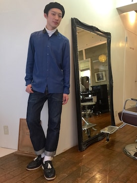 「Levi's」｜並木一樹さん（メンズ・180cm）の冬コーディネート