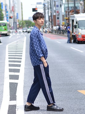 「Y's（ワイズ）のアイテム」を使った、並木一樹さん（メンズ・180cm）の春コーディネート