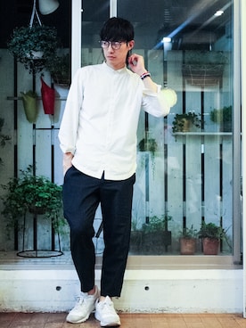 「Ayame（アヤメ）のアイテム」を使った、並木一樹さん（メンズ・180cm）の夏コーディネート