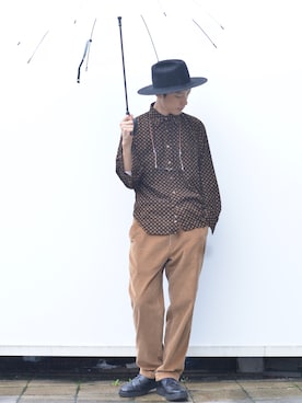 「Ayame（アヤメ）のアイテム」を使った、並木一樹さん（メンズ・180cm）の秋コーディネート