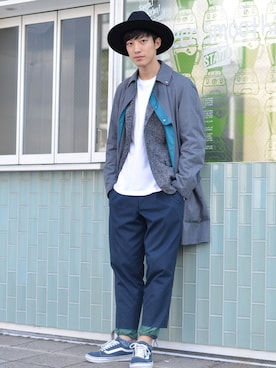 「N.HOOLYWOOD（N.ハリウッド）のアイテム（テーラードジャケット）」を使った、並木一樹さん（メンズ・180cm）の秋コーディネート