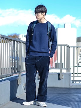 「Ayame（アヤメ）のアイテム」を使った、並木一樹さん（メンズ・180cm）の冬コーディネート