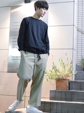 「モノトーン」｜並木一樹さん（メンズ・180cm）の春コーディネート