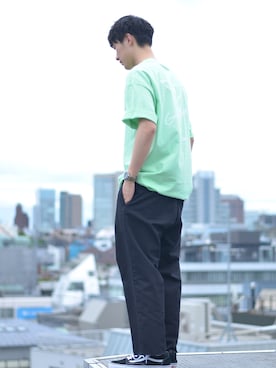 「アイテム（チノパンツ）」を使った、並木一樹さん（メンズ・180cm・30代）の春コーディネート