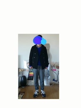 「アイテム（ピーコート）」を使った、つしょうさん（メンズ・168cm・30代）の冬コーディネート